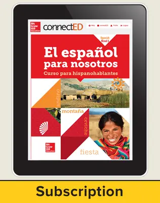 El Español para Nostros Level 1 2014 Online Student Edition 1 year subscription