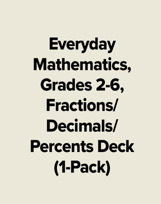 PERCENT CARD DECK with free INSTR GUIDE EVERYDAY MATHEMATICS FRACTION DECIMAL 
