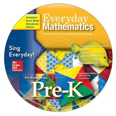 Everyday Mathematics, Grade Pre-K, Sing Everyday! Early Childhood Music CD (English & Spanish) Everyday Mathematics, Grade Pre-K, Sing Everyday! Early Childhood Music CD (English & Spanish)