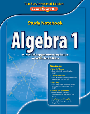 Algebra 1 Study Notebook, Teacher Annotated Edition