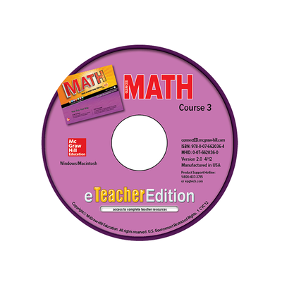 Glencoe Math, Course 3, eTeacherEdition CD-ROM