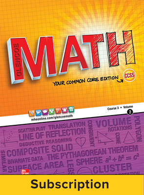 Glencoe Math, Course 3, eTeacherEdition Online, 1-year Subscription