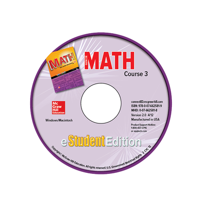 Glencoe Math, Course 3, eStudentEdition CD-ROM
