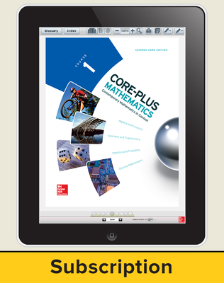 Core-Plus Mathematics Course 1, eStudent Edition 1-year subscription