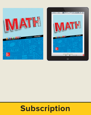 Glencoe Math 2016, Course 1 Complete Student Bundle, 1-year subscription