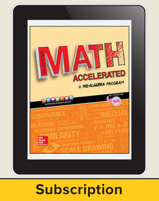 Glencoe Math Accelerated 2017, eStudentEdition Online, 1-year subscription
