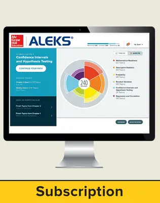 Bluman, Elementary Statistics, 2018, 10e, ALEKS®360, 40-week subscription