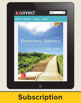 Bluman, Elementary Statistics, 2018, 10e, ConnectED eBook, 6-year subscription
