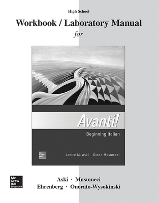 Aski, Avanti!, Introductory Italian, 2018, 4e, Student Workbook