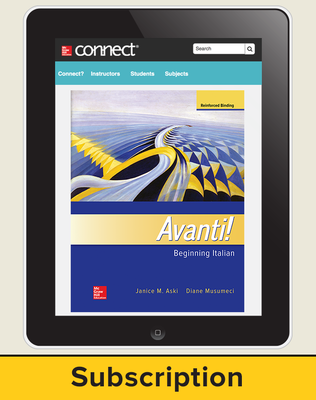 Aski, Avanti!, Introductory Italian, 2018, 4e, ConnectED eBook, 1-year subscription