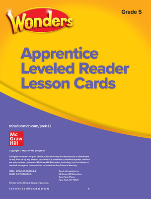 WonderWorks 2021 Grade 5 Leveled Reader Lesson Cards