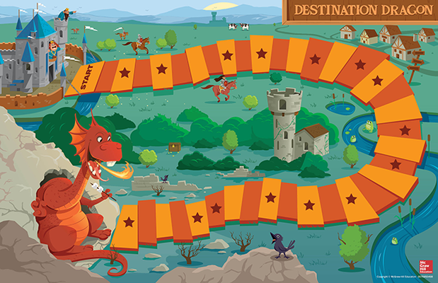 Arrive Math Game Board, Destination Dragon