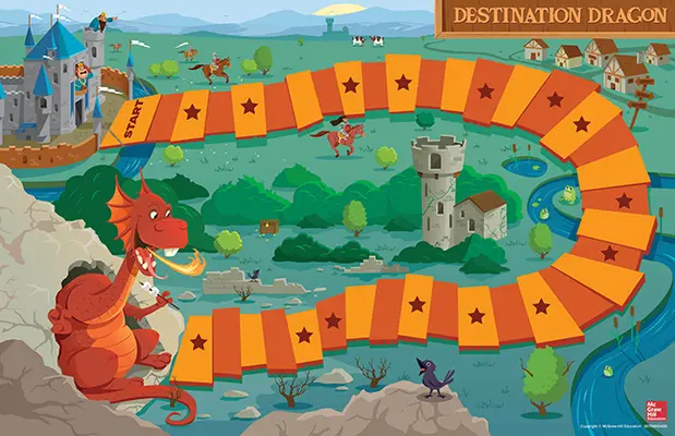 Arrive Math Game Board, Destination Dragon Arrive Math Game Board, Destination Dragon