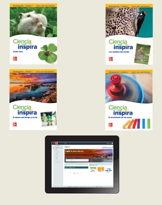Inspire Science Grade K, Online Student Center with Spanish Print Student Edition Units 1-4, 1 Year Subscription