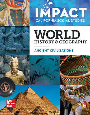 IMPACT: California, Grade 6, Digital and Print Student Class Set with StudySync Blasts (35 Print Student Editions   75 Online Student Centers   75 StudySync Blasts), 8-year subscription, World History and Geography, Ancient Civilizations