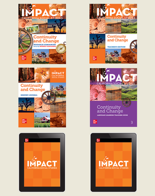 IMPACT: California, Grade 3, Digital and Print Student Bundle w/Combo Book, 8-year subscription, Continuity and Change