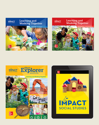 IMPACT Social Studies, Learning and Working Together, Grade K, Complete Print & Digital Student Bundle, 1 year subscription