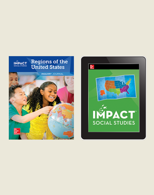 IMPACT Social Studies, Regions of the United States, Grade 4, Inquiry Print & Digital Student Bundle, 6 year subscription
