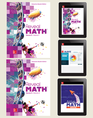 Reveal Math, Course 2, Student Bundle with ALEKS via my.mheducation.com and Arrive Math Booster, 1-year subscription