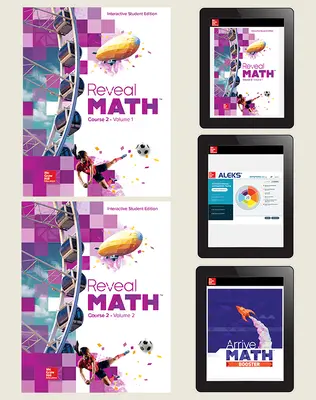 Reveal Math, Course 2, Student Bundle with ALEKS via my.mheducation.com and Arrive Math Booster, 6-year subscription