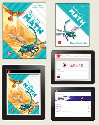 Reveal Math, Grade 2, Student Bundle with Redbird and Arrive Math Booster, 6-years