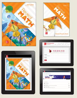 Reveal Math, Grade 3, Student Bundle with Redbird and Arrive Math Booster, 6-years