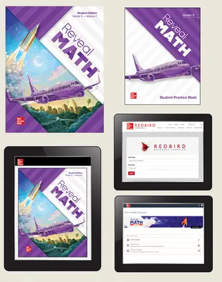 Reveal Math, Grade 5, Student Bundle with Redbird and Arrive Math Booster, 6-years