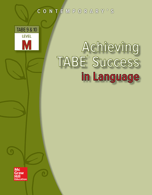 Achieving TABE Success In Language, Level M Workbook