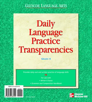 Writer's Choice, Grade 9, Daily Language Practice Transparencies