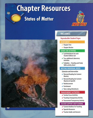Glencoe Physical Science, Grade 8, Chapter Fast File: States of Matter