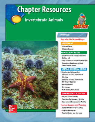 Glencoe iScience, Level Red, Grade 6, Chapter Fast File: Invertebrate Animals