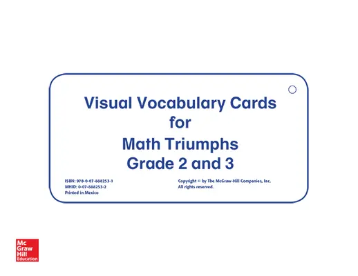 Math Triumphs, Grades 2-3, Vocabulary Cards