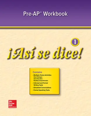 ¡Así se dice! Level 1, Pre-AP Workbook