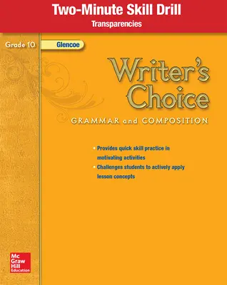 Writer's Choice, Grade 10, Two Minute Skill Drill Transparencies