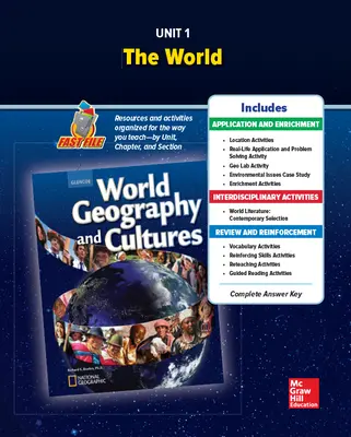 World Geography and Cultures, Unit 1 Resources Book