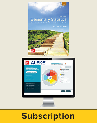 Bluman, Elementary Statistics, 2018, 10e, ALEKS®360 Student Bundle, 40-week subscription