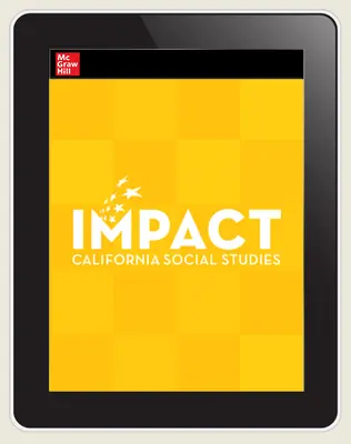 IMPACT: California, Grade K, Online Teacher Center, 8-year subscription, Learning and Working Now and Long Ago