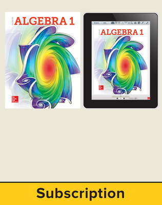 Glencoe Algebra 1 2018, Student Bundle (1 YR Print + 6 YR Digital), 6-year subscription