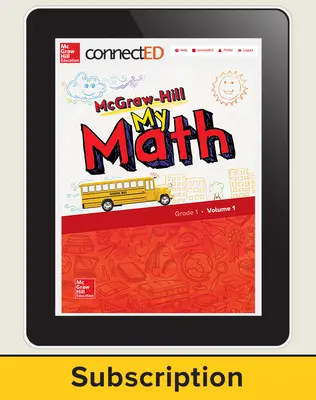 McGraw-Hill My Math, Student Center 1 Year Subscription Grade 1