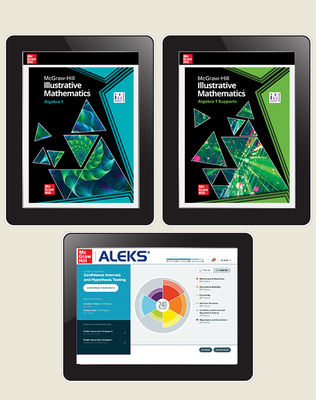 Illustrative Mathematics Algebra 1 & Algebra 1 Supports, Digital Student Bundle with ALEKS (via ALEKS.com), 1-year subscription