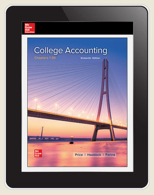 CUS College Accounting, Chapters 1-30 1-year Standalone Connect OSE