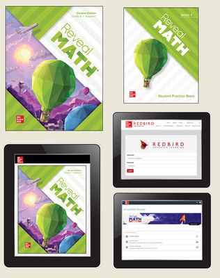 Reveal Math, Grade 4, Student Bundle with Redbird and Arrive Math Booster, 3-years