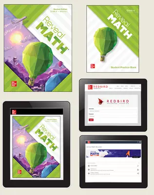Reveal Math, Grade 4, Student Bundle with Redbird and Arrive Math Booster, 3-years