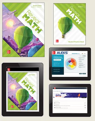 Reveal Math, Grade 4, Student Bundle with ALEKS and Arrive Math Booster, 3-year