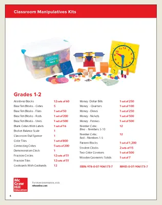 Reveal Math Manipulative Kit, Grades 1-2