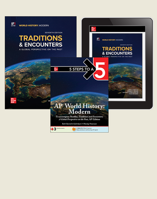 Bentley, Traditions and Encounters, 2023, 7e, AP Edition, Premium Student Print & Digital Bundle (Student Edition with Student Subscription and 1 copy of 5 Steps), 1-year subscription