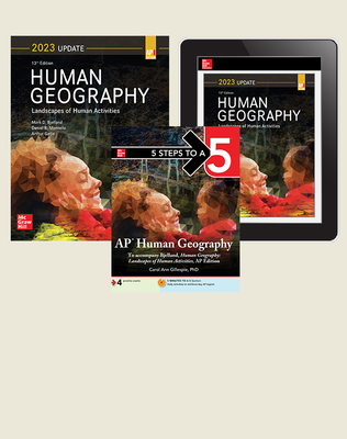 Bjelland, Updated AP Human Geography, 13e, 2023, Premium Student Print & Digital Bundle (Student Edition with Student Subscription and 1 copy of 5 Steps), 1-year subscription