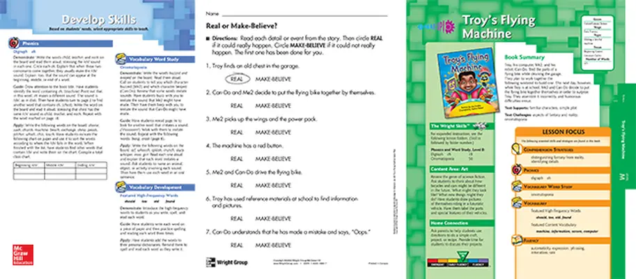 Gear Up, Troy's Flying Machine, Grade 2, Level Lesson Plan