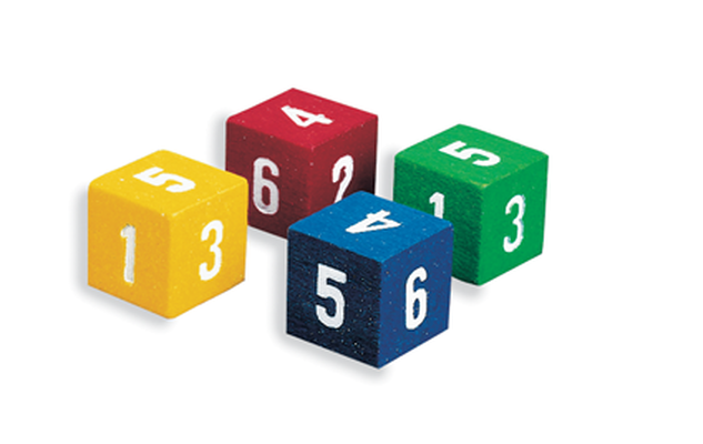 Wooden Numeral Cubes (Set of 12)