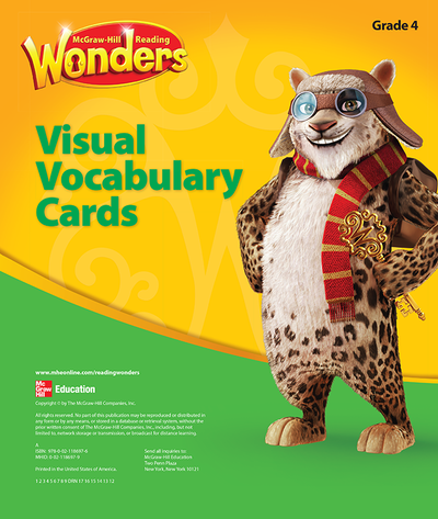 Reading Wonders, Grade 4, Visual Vocabulary Cards